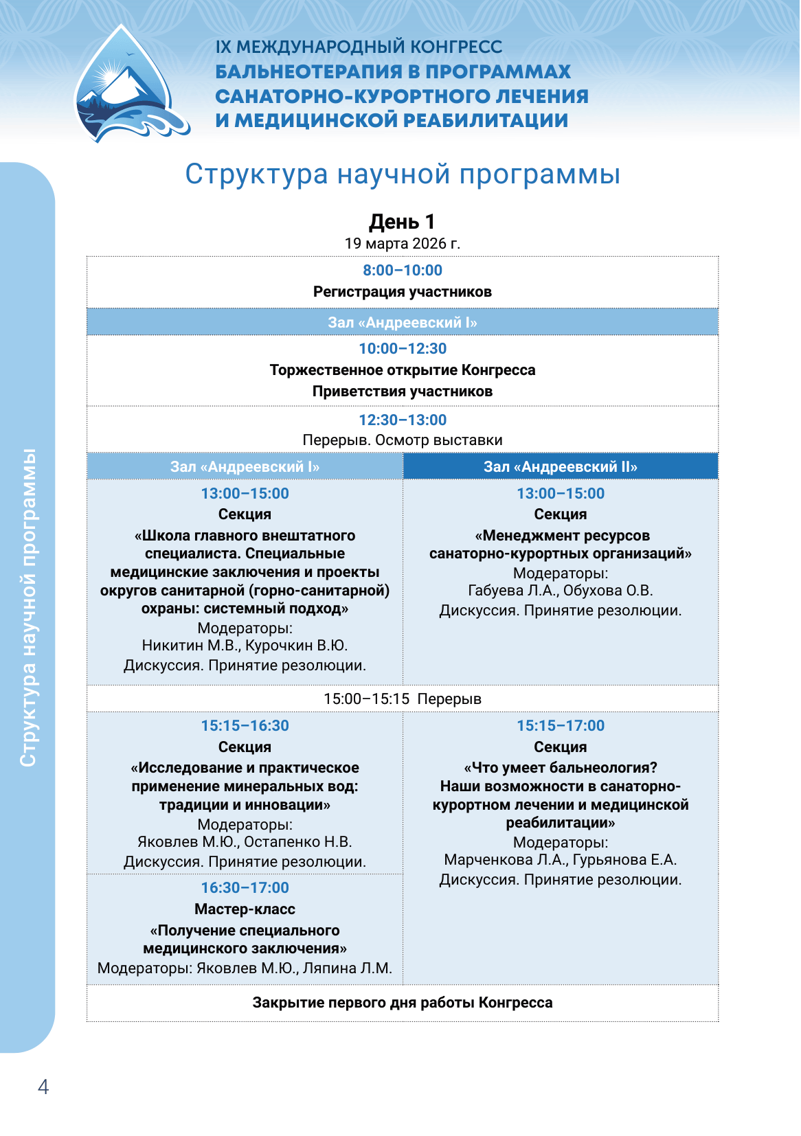 Научная программа, страница 1